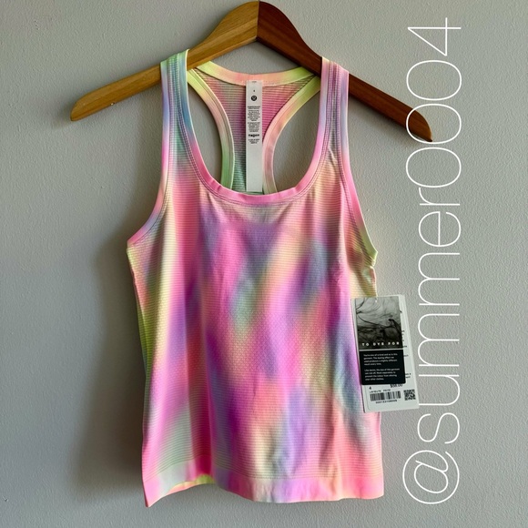 🌈🦄 RARE NWT Lululemon Swiftly Tech Racerback Tank Psychedelic 4 - Picture 2 of 11